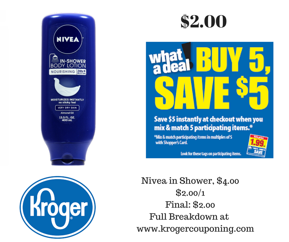 Nivea In Shower Body Lotion just $2.00 - Kroger Couponing