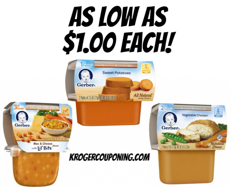 Gerber Baby Food, As Low as $1 each - New Coupon! - Kroger Couponing