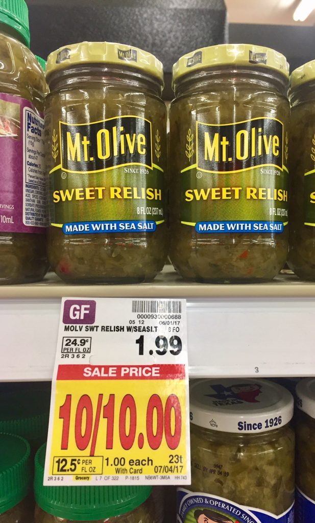 Mt. Olive Relish just .60 Kroger Couponing