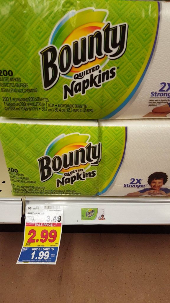 Bounty Napkins just 1.74 Kroger Couponing