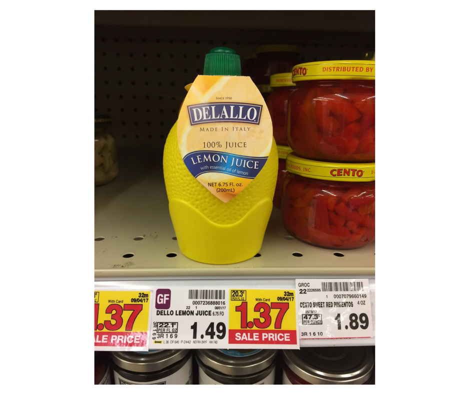 DeLallo Lemon Juice just .12 Kroger Couponing