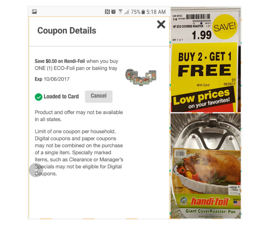 Handi Foil pans just 1.16 each Kroger Couponing