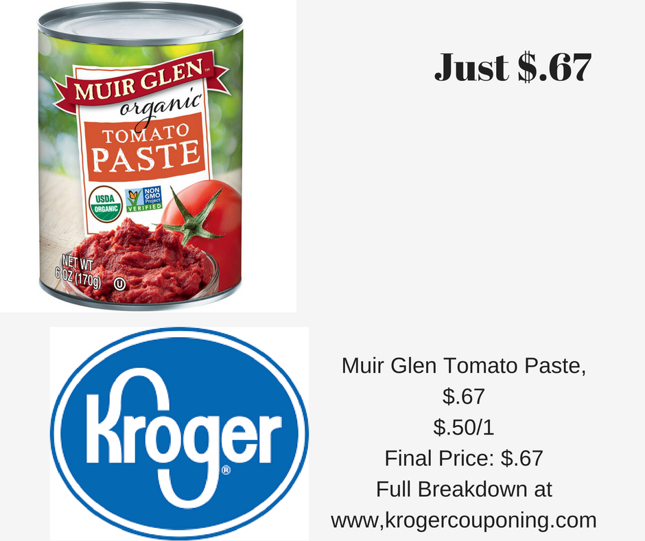 Muir Glen Tomato Paste just .69 Kroger Couponing