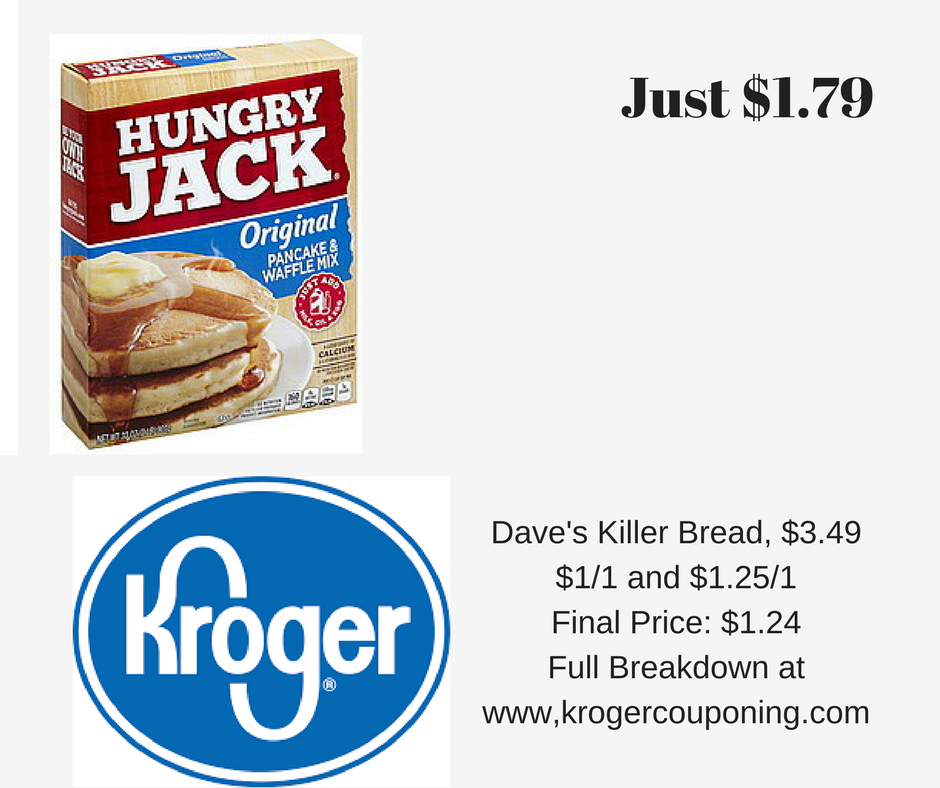 Hungry Jack Pancake Mix 1.79 Kroger Couponing