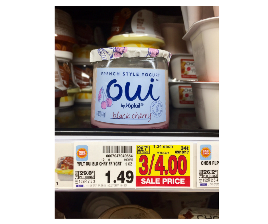 Oui Yoplait Yogurt just .83 Kroger Couponing