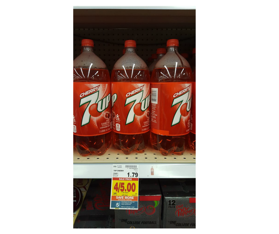 7UP Cherry just .25 at Kroger Kroger Couponing