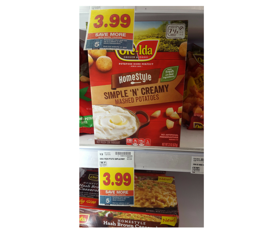 Ore ida mashed potatoes as low as 1 49 kroger couponing