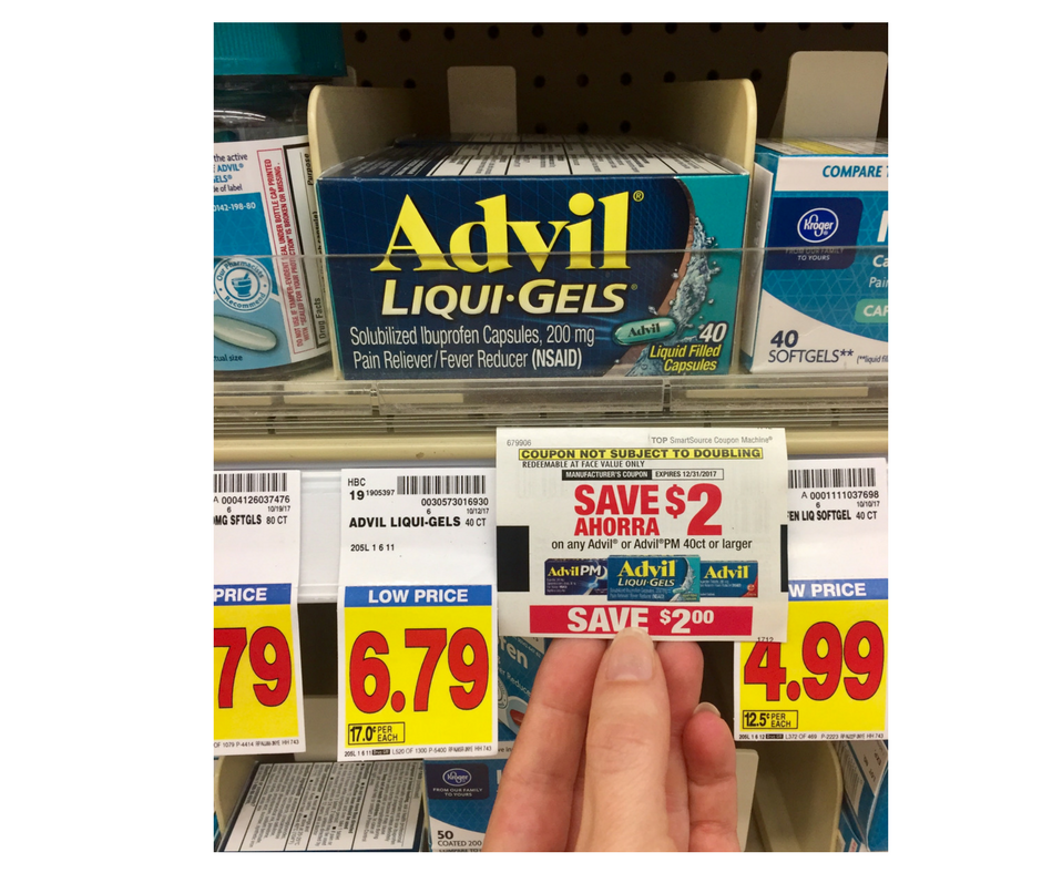 Coupon advil liqui gels