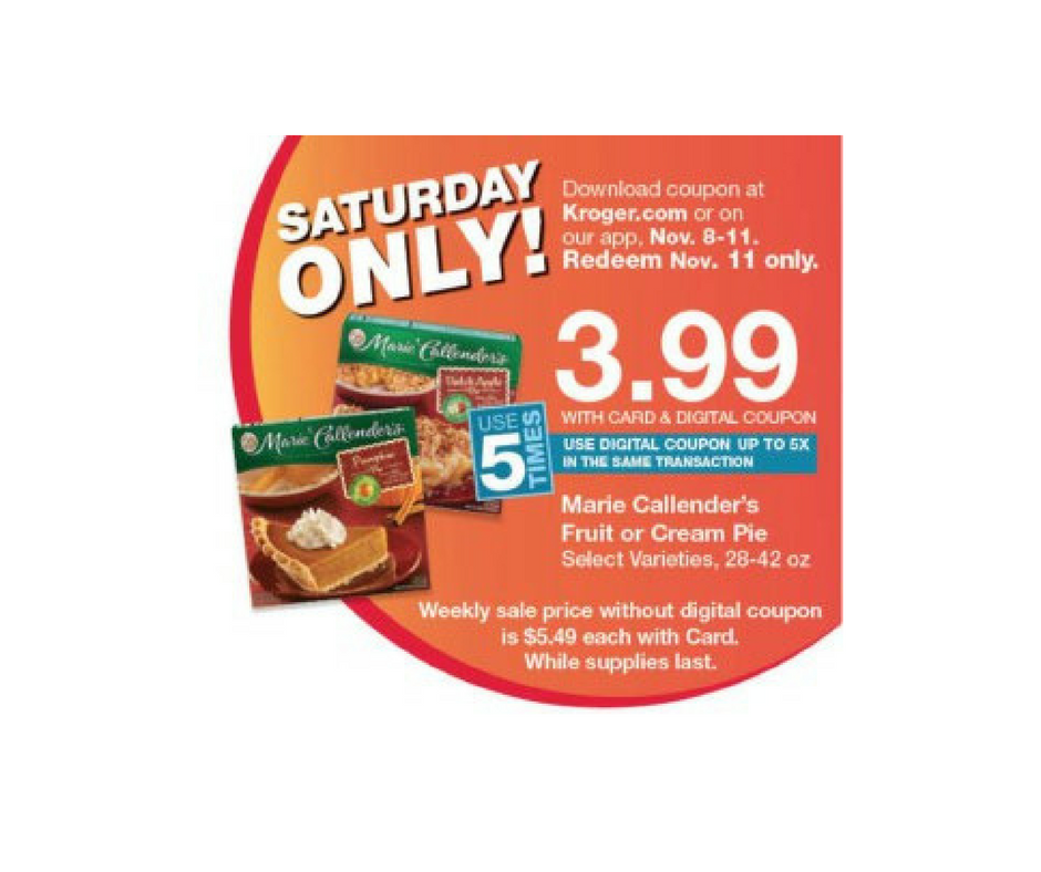 Marie Calendar's Pies just 3.99 Kroger Couponing