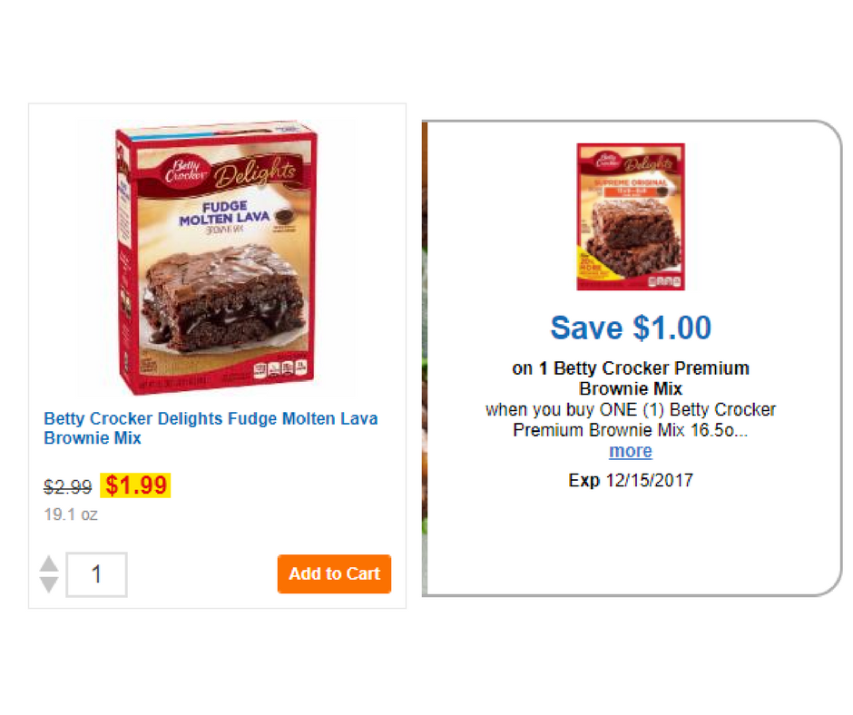 Betty Crocker Premium Brownies just .99 Kroger Couponing
