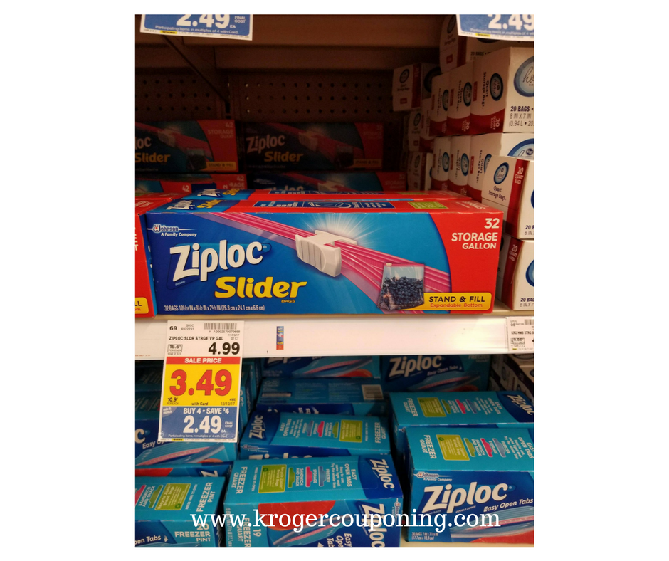 Ziploc Bags just .74 Kroger Couponing
