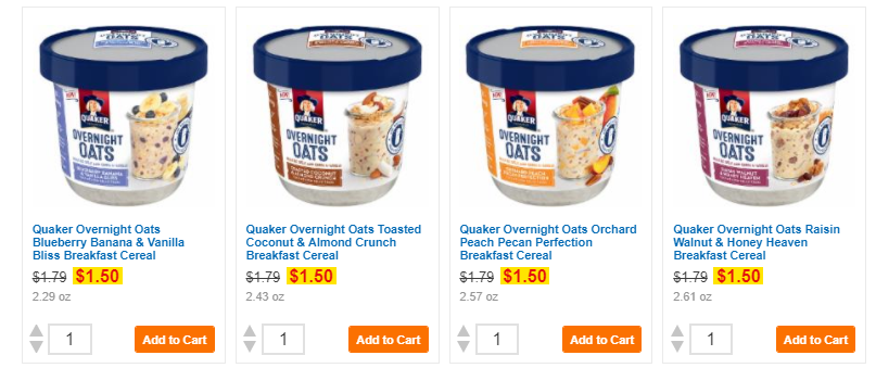 Quaker Overnight Oats just $.50 - Kroger Couponing
