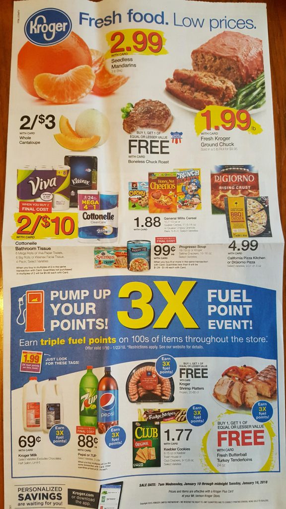 kroger 1 10 18 1 16 18 kroger couponing kroger sale flyer