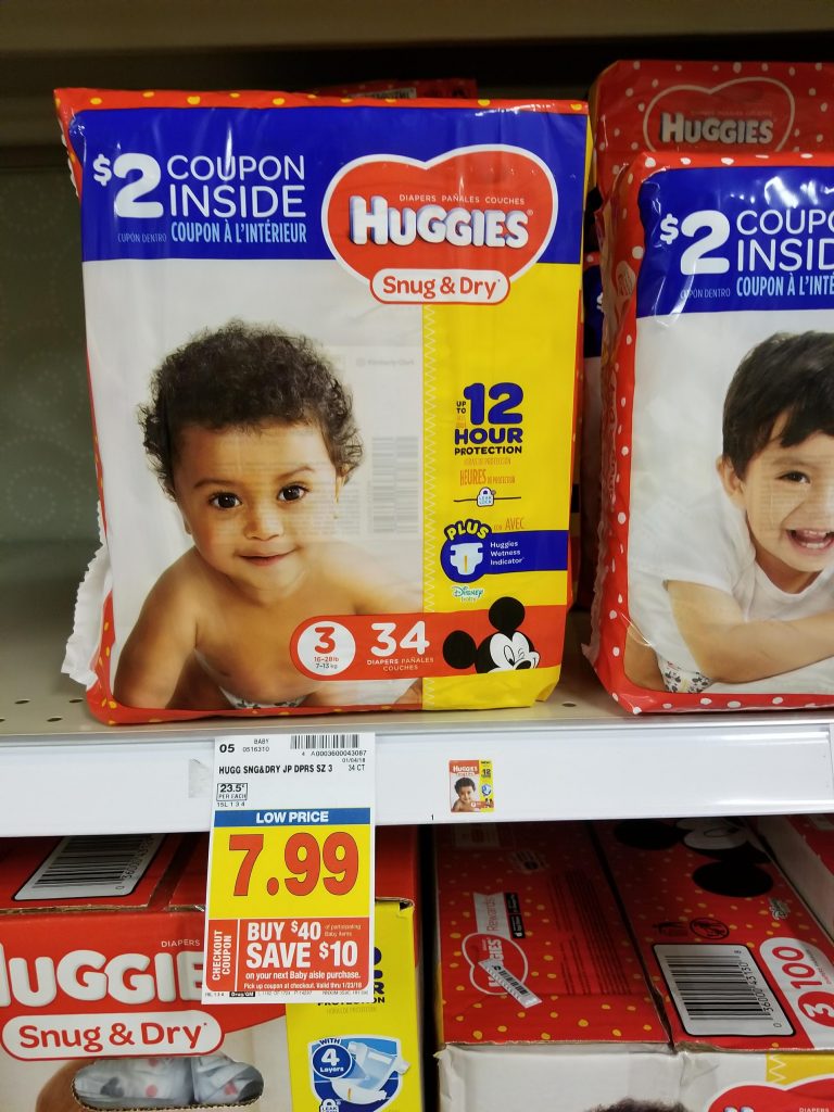 Huggies Diapers just 2.19 per pack! Kroger Couponing