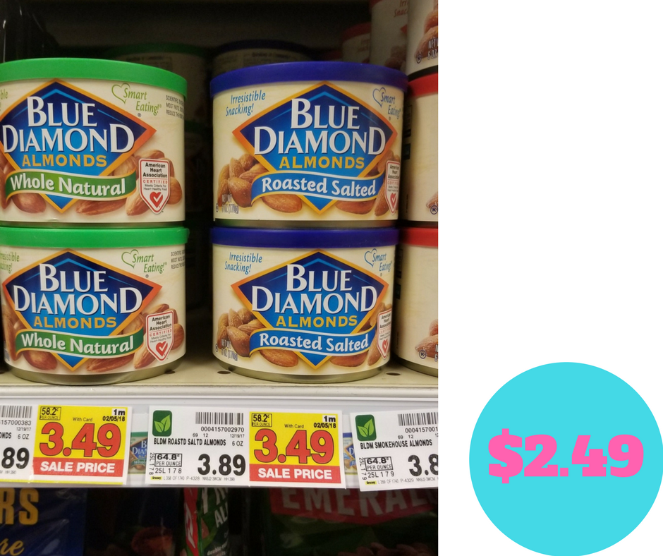 Blue Diamond Almonds just 2.49 Kroger Couponing