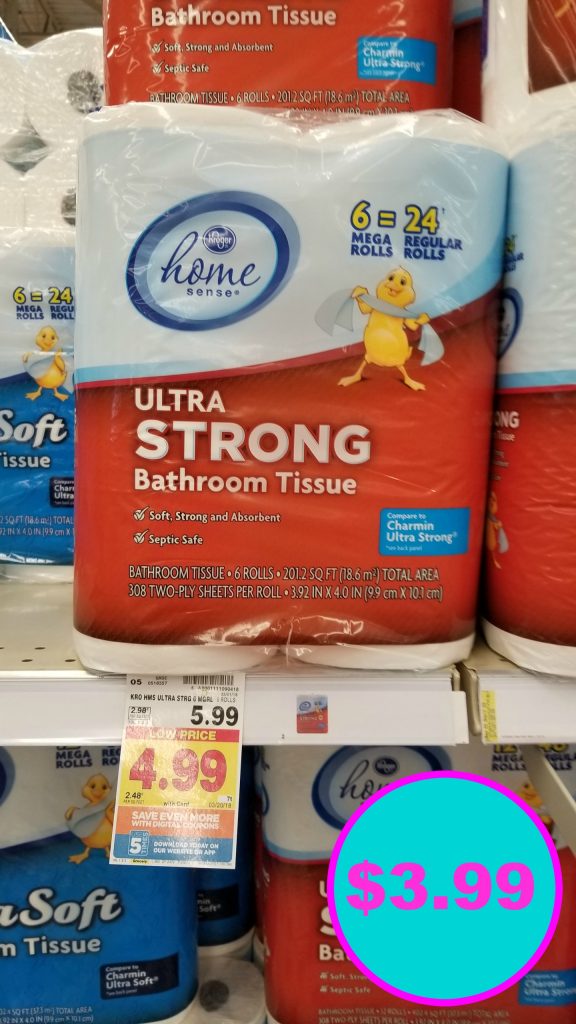Kroger Home Sense Toilet Paper just 3.99 Kroger Couponing