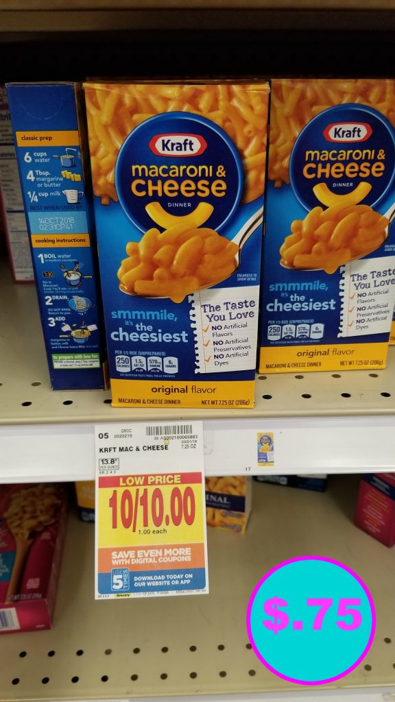 Kraft Mac And Cheese just $.75 - Kroger Couponing