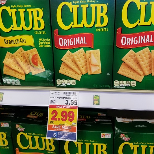 Keebler Town House or Club Crackers Kroger Couponing