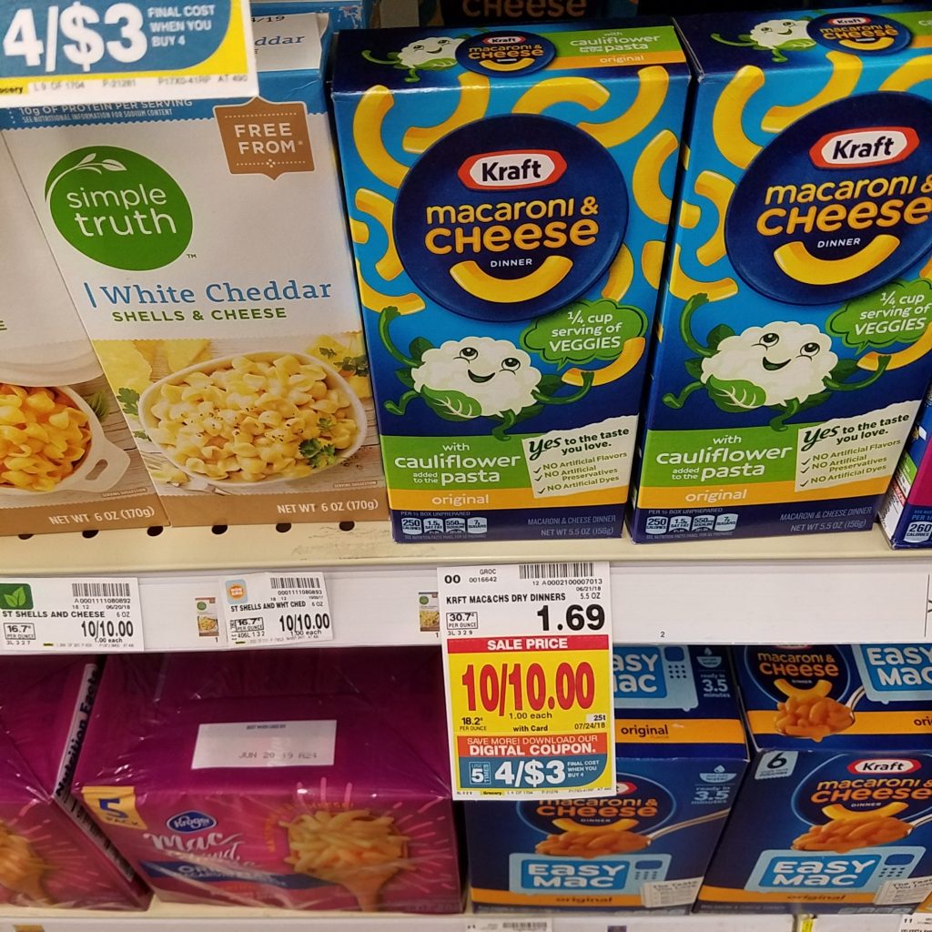 Kraft Cauliflower Pasta just .25 Kroger Couponing