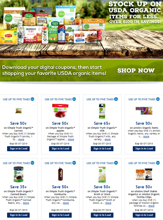 Save Over 100 on USDA Organic Items at Kroger! Kroger Couponing
