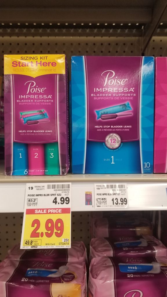 Poise Impressa Sizing Kit just .99 Kroger Couponing