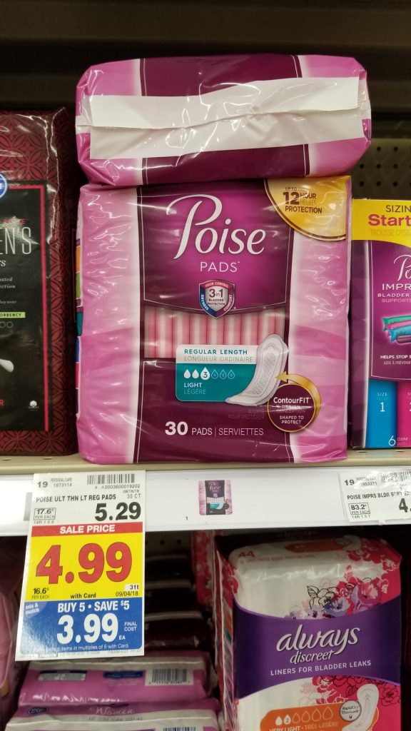 Poise Liners just .99 Kroger Couponing