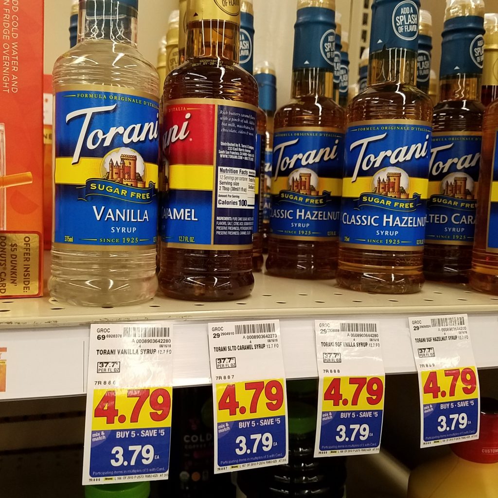 Torani Syrup just 2.49 Kroger Couponing