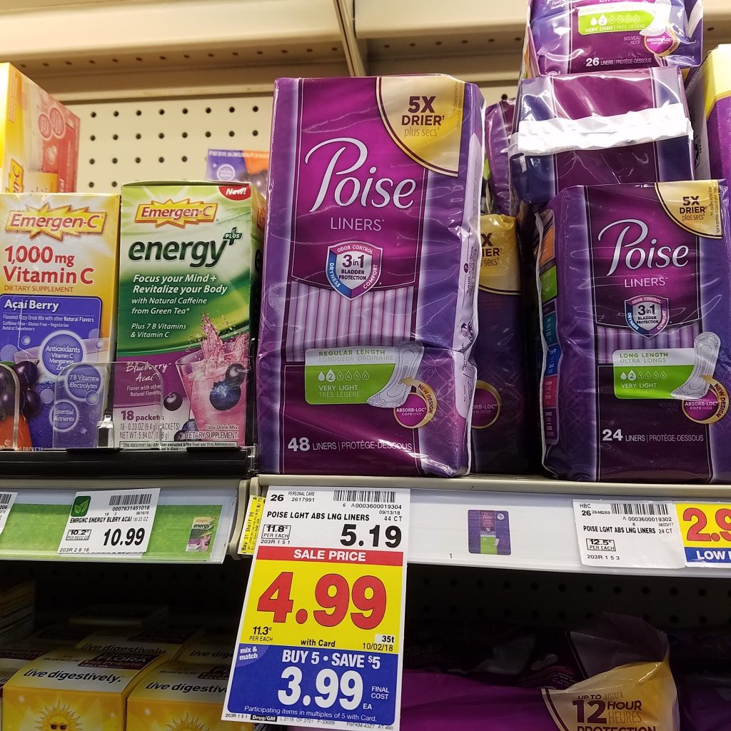 Poise Liners just .99 Kroger Couponing