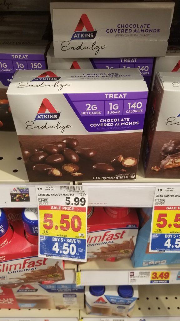 Atkins Bars accurately $2.99 - Kroger Couponing graphic relating to Atkins Coupon Printable identify Atkins Bars accurately $2.99 - Kroger Couponing