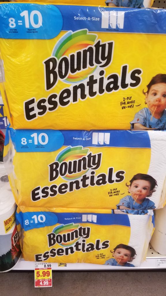 Bounty Essentials Paper Towels just 4.24 Kroger Couponing