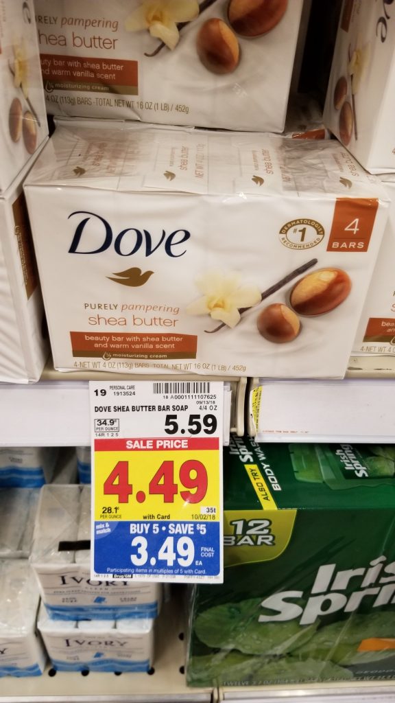 Dove Bar Soap just 2.74 Kroger Couponing