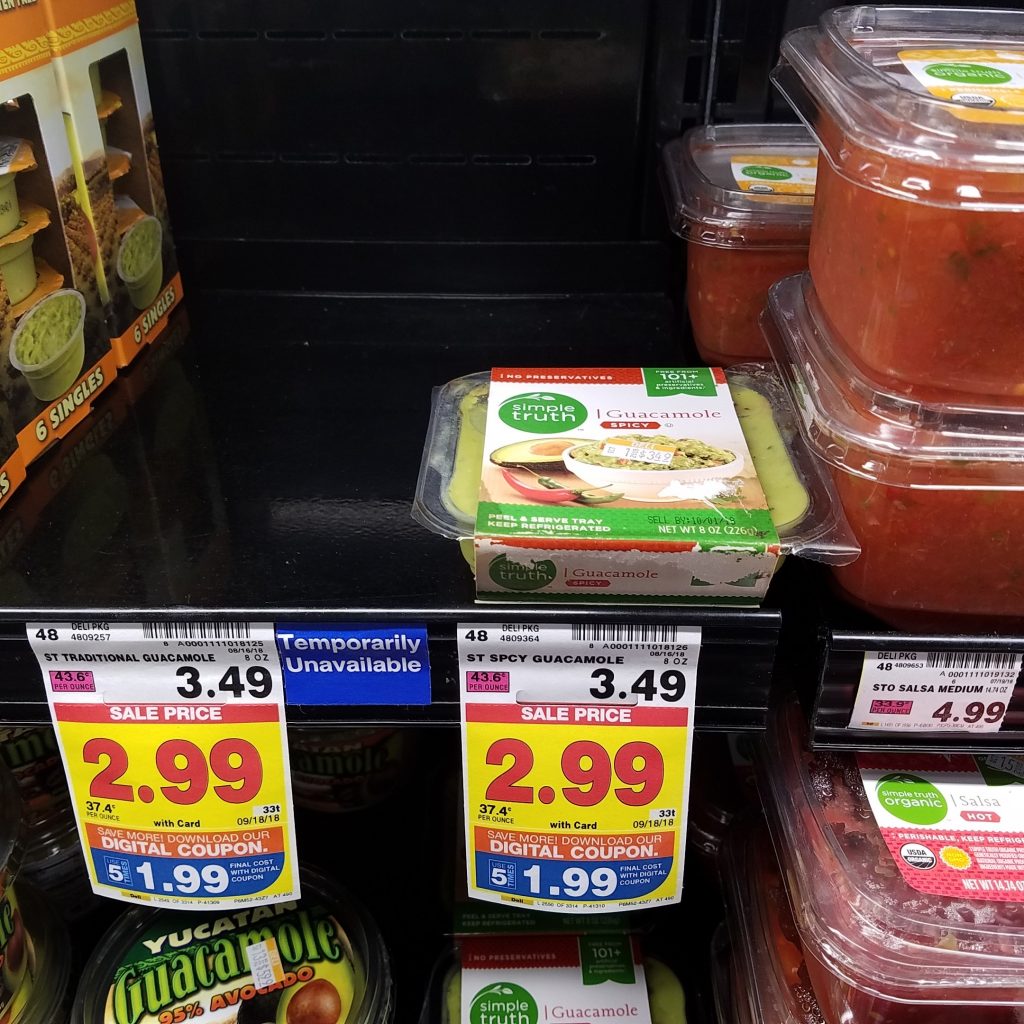 Simple Truth Guacamole just 1.99 Kroger Couponing