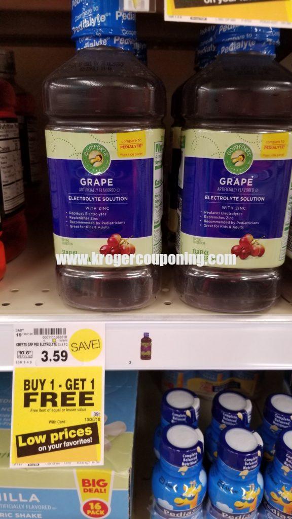 Comforts Electrolyte Drinks just 1.30 Kroger Couponing